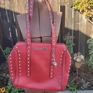 Lux de Ville Red Studded Tote